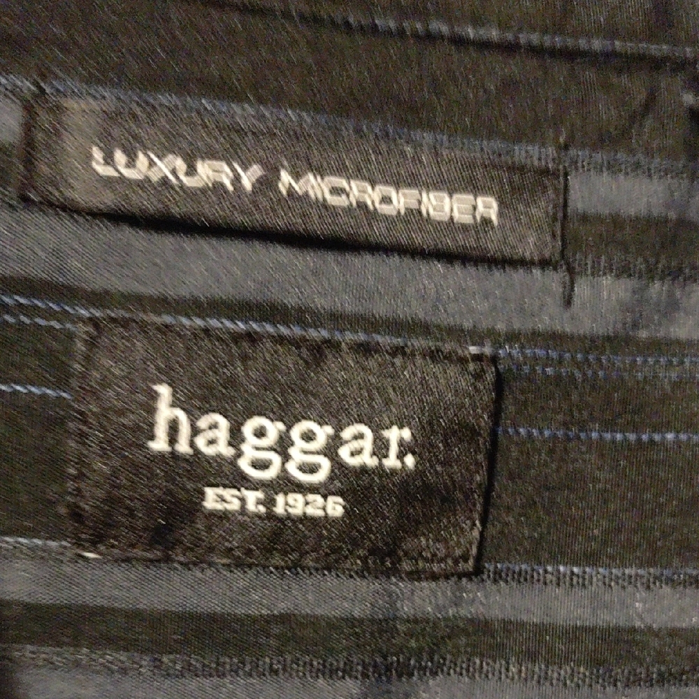 Haggar Luxury Microfiber Dress Shirt - Black